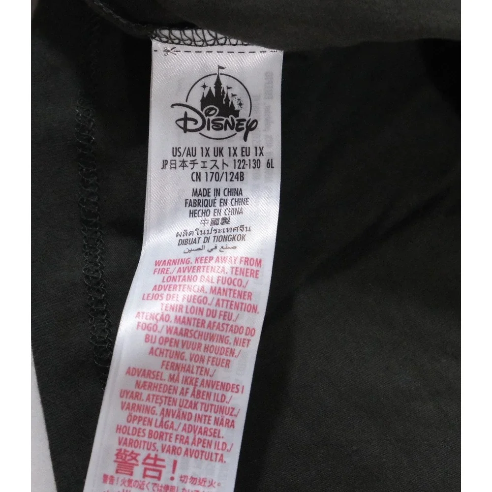 Disney Shirt Womens 1X Pride Collection Love Rainbow Mickey V-Neck Pocket Gray